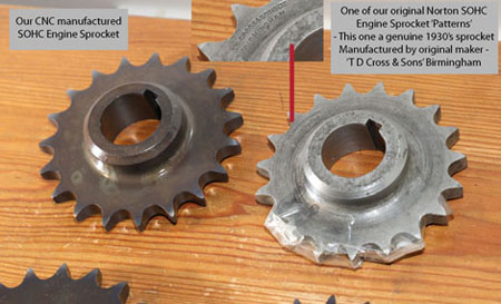 SOHC Engine Sprocket vs original